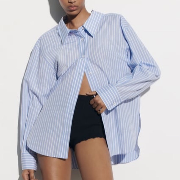 George Tops - 🎁10 for $100🎁 oversized poplin shirt
